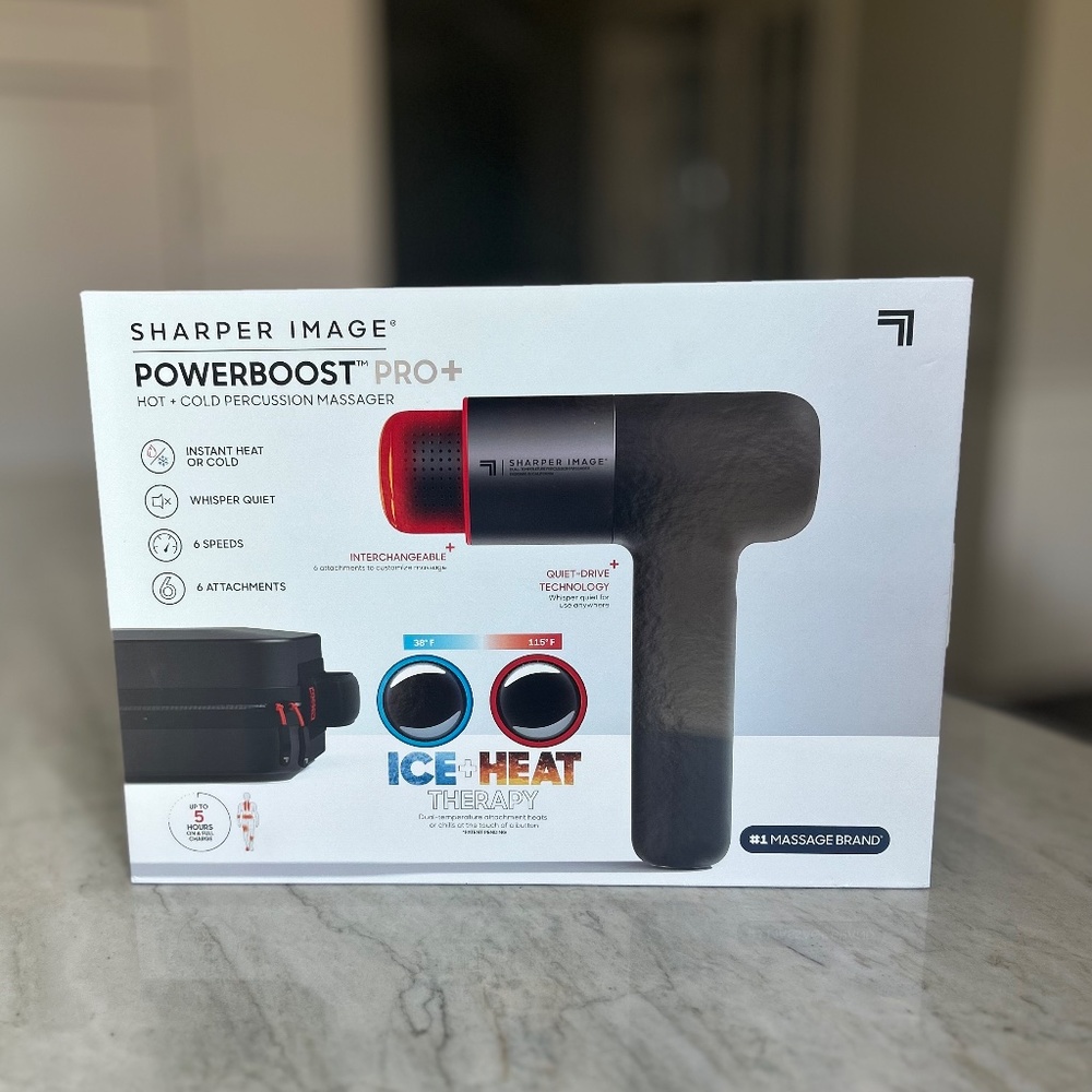 Sharper Image® Powerboost® Pro+ Hot & Cold Percussion Massager - NEW IN BOX